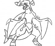 Coloriage Pok&eacute;mon Carchacrok  Ex couleur