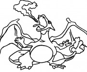 Coloriage et dessins gratuit Pokémon Charizard à imprimer