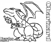 Coloriage Pok&eacute;mon Charizard Ex
