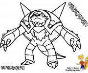 Coloriage et dessins gratuit Pokémon Chesnaught à imprimer