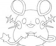 Coloriage Pok&eacute;mon Dedenne Ex