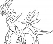 Coloriage Pok&eacute;mon Dialga