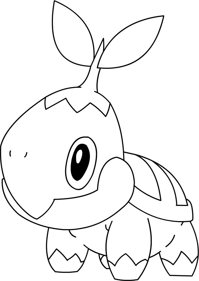 Coloriage et dessins gratuits Pokémon Ex Tortipouss à imprimer