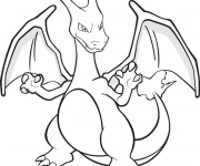 Coloriage Pok&eacute;mon feu Ex