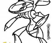 Coloriage Pok&eacute;mon Genesect Ex vecteur