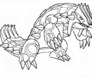 Coloriage et dessins gratuit Pokémon Groudon à imprimer