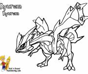 Coloriage Pok&eacute;mon Kyurem &agrave; colorier