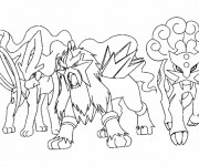 Coloriage et dessins gratuit Pokémon légendaire en ligne à imprimer