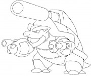 Coloriage Pokémon Méga-Tortank