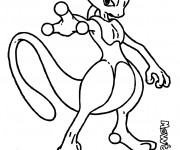 Coloriage Pokémon Mewtwo