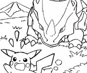 Coloriage Pok&eacute;mon Pikatchu Ex
