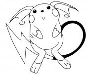 Coloriage Pok&eacute;mon Raichu &agrave; colorier