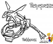 Coloriage Pokemon Rayquaza Ex dessin anim&eacute;