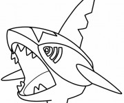 Coloriage Pok&eacute;mon Sharpedo Ex