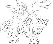 Coloriage Pok&eacute;mon Zekrom Ex