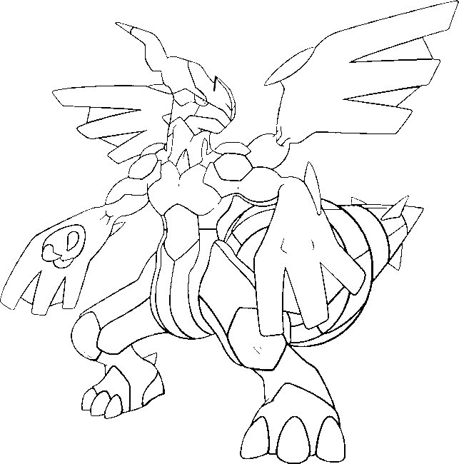 Coloriage Pokémon Zekrom Ex dessin gratuit à imprimer