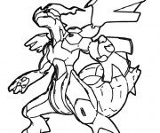 Coloriage Pok&eacute;mon Zekrom stylis&eacute;