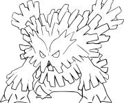 Coloriage Abomasnow Pokémon mythique mega évolution