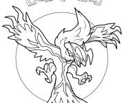 Coloriage Affiche de Pok&eacute;mon l&eacute;gendaire Yveltal