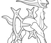 Coloriage Arceus Pokémon de génération 7