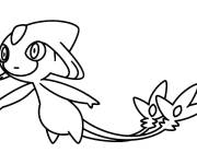 Coloriage Azelf, Pokémon légendaire de type psychique