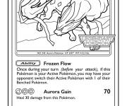 Coloriage Carte de Pok&eacute;mon l&eacute;gendaire Suicune