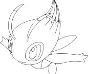 Coloriage Celebi pok&eacute;mon mythique