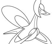 Coloriage Cresselia Pok&eacute;mon mythique de g&eacute;n&eacute;ration 7