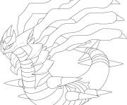 Coloriage Giratina, Pok&eacute;mon l&eacute;gendaire