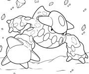 Coloriage Heatran Pok&eacute;mon de g&eacute;n&eacute;ration 5 au combat