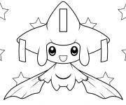 Coloriage Jirachi Pok&eacute;mon l&eacute;gendaire