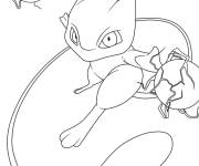 Coloriage Mew, l'un des Pok&eacute;mons l&eacute;gendaires