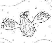 Coloriage Pok&eacute;mon Kyogre sous la mer