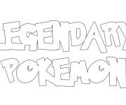 Coloriage Pok&eacute;mon L&eacute;gendaire &agrave; colorier