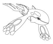 Coloriage Pok&eacute;mon l&eacute;gendaire de type eau