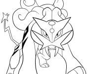 Coloriage Pok&eacute;mon l&eacute;gendaire Lightning Speed