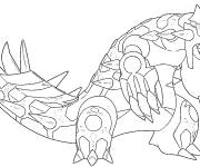Coloriage et dessins gratuit Pokémon légendaire Primo Groudon à imprimer