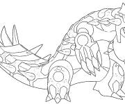 Coloriage et dessins gratuit Pokémon légendaire Primo Groudon à imprimer