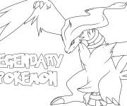 Coloriage Pok&eacute;mon l&eacute;gendaire Reshiram