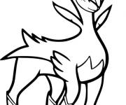 Coloriage Pok&eacute;mon l&eacute;gendaire Viridium de type Plante
