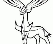Coloriage Pok&eacute;mon l&eacute;gendaire Xerneas