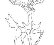 Coloriage et dessins gratuit Pokémon mythique Xerneas Trio à imprimer