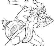Coloriage Pokémon puissant Zekrom au combat