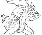 Coloriage Pok&eacute;mon puissant Zekrom au combat