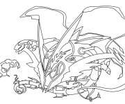 Coloriage Rayquaza un Pok&eacute;mon L&eacute;gendaire