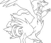 Coloriage et dessins gratuit Reshiram trio Pokémon mega évolution à imprimer