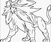 Coloriage Solgaleo Pok&eacute;mon mythique