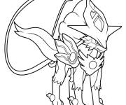Coloriage Suicune Pok&eacute;mon l&eacute;gendaire