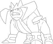 Coloriage et dessins gratuit Terrakium pokémon légendaire de génération 5 à imprimer