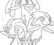 Coloriage Trois Pok&eacute;mon l&eacute;gendaires Uxie, Mesprit et Azelf